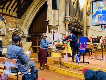 Rehman at the leaving service