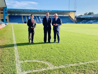 Rehman and Ambassador at Gillingham FC