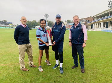 Rehman pictured previously meeting Kent Cricket Club