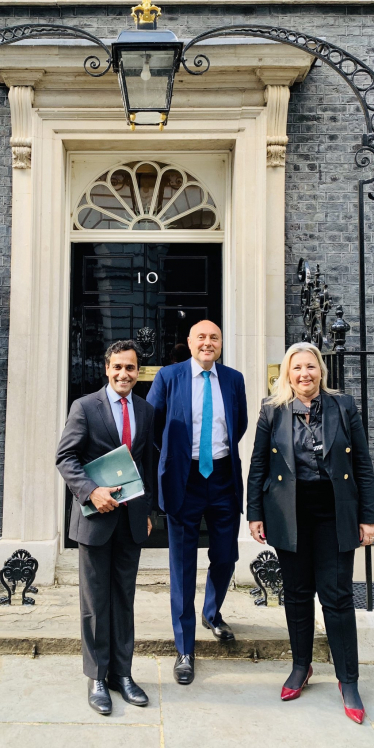 Rehman with Andrew Griffith MP & Kim Hollis QC