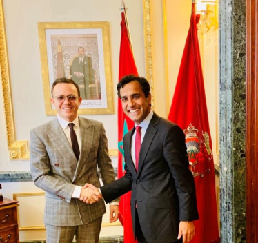 Rehman with the Moroccan Ambassador