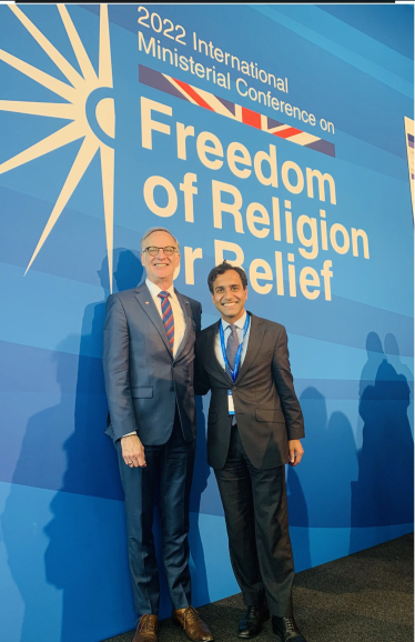 Rehman with Rob Oliphant
