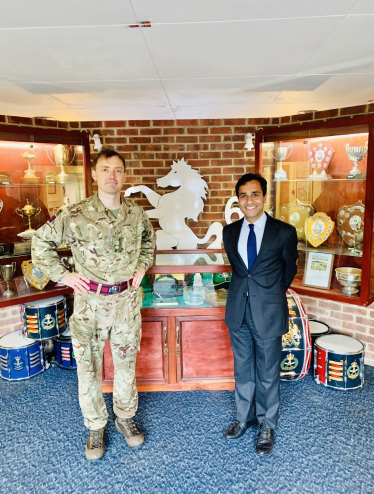 Rehman with the Commanding Officer