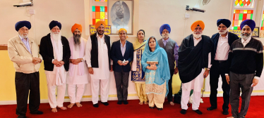 Rehman and Cllr Nusrat Ahmed celebrate Vaisakhi at Byron Road Gurdwara in Gillingham