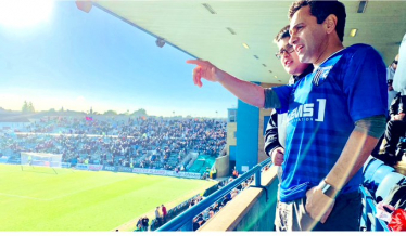 Rehman watches Gillingham FC play at home 