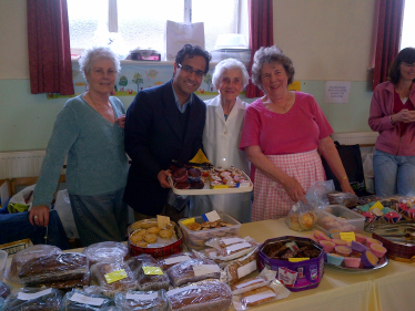 Rehman pictured at the cake stall